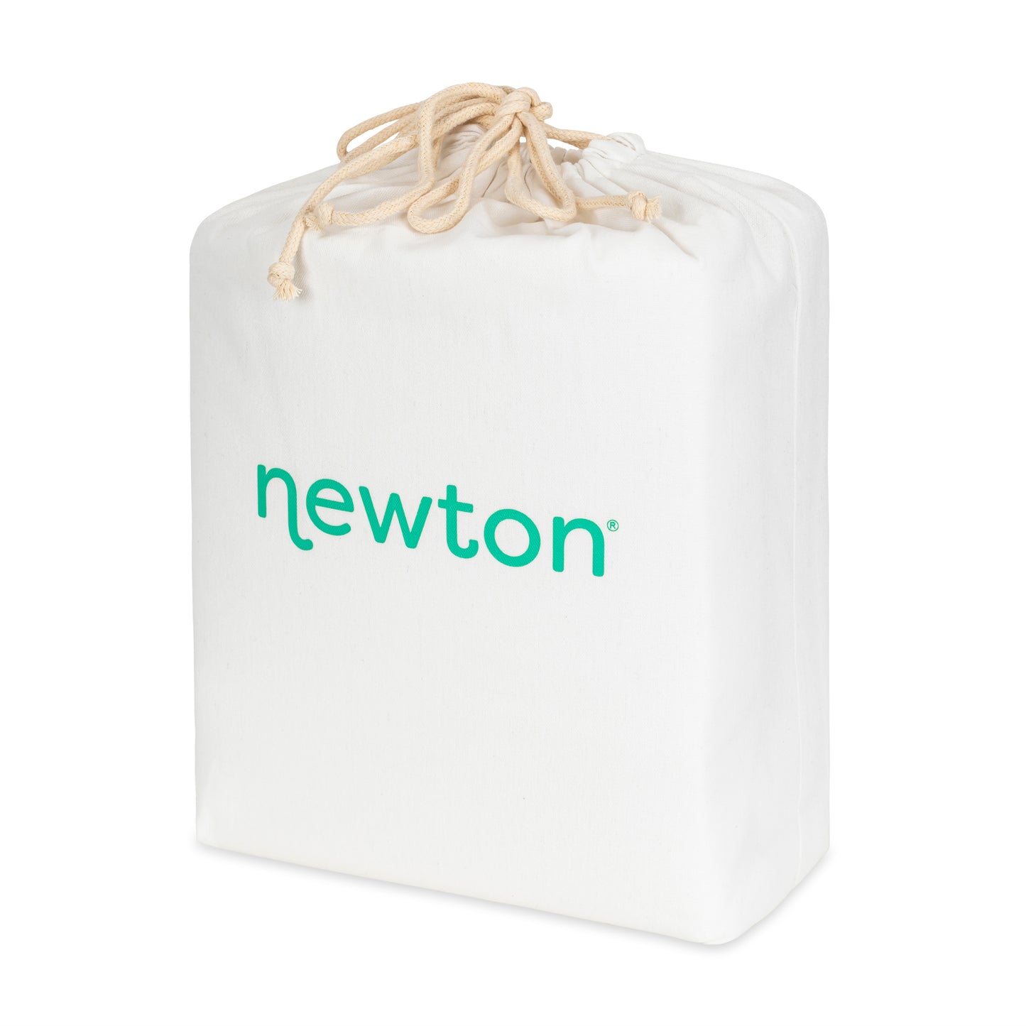 newton twin pad in bag with "newton" written on the front.