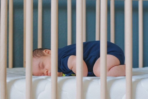 sleeping baby after a bay cry
