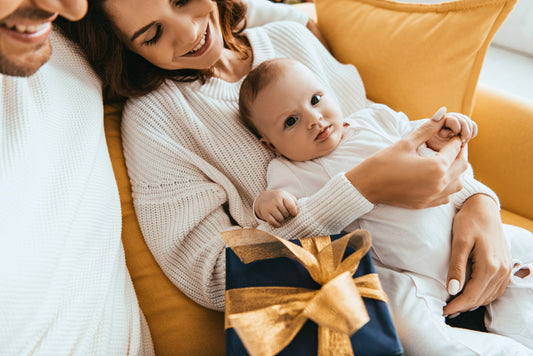 Mom with Postpartum Gift Basket