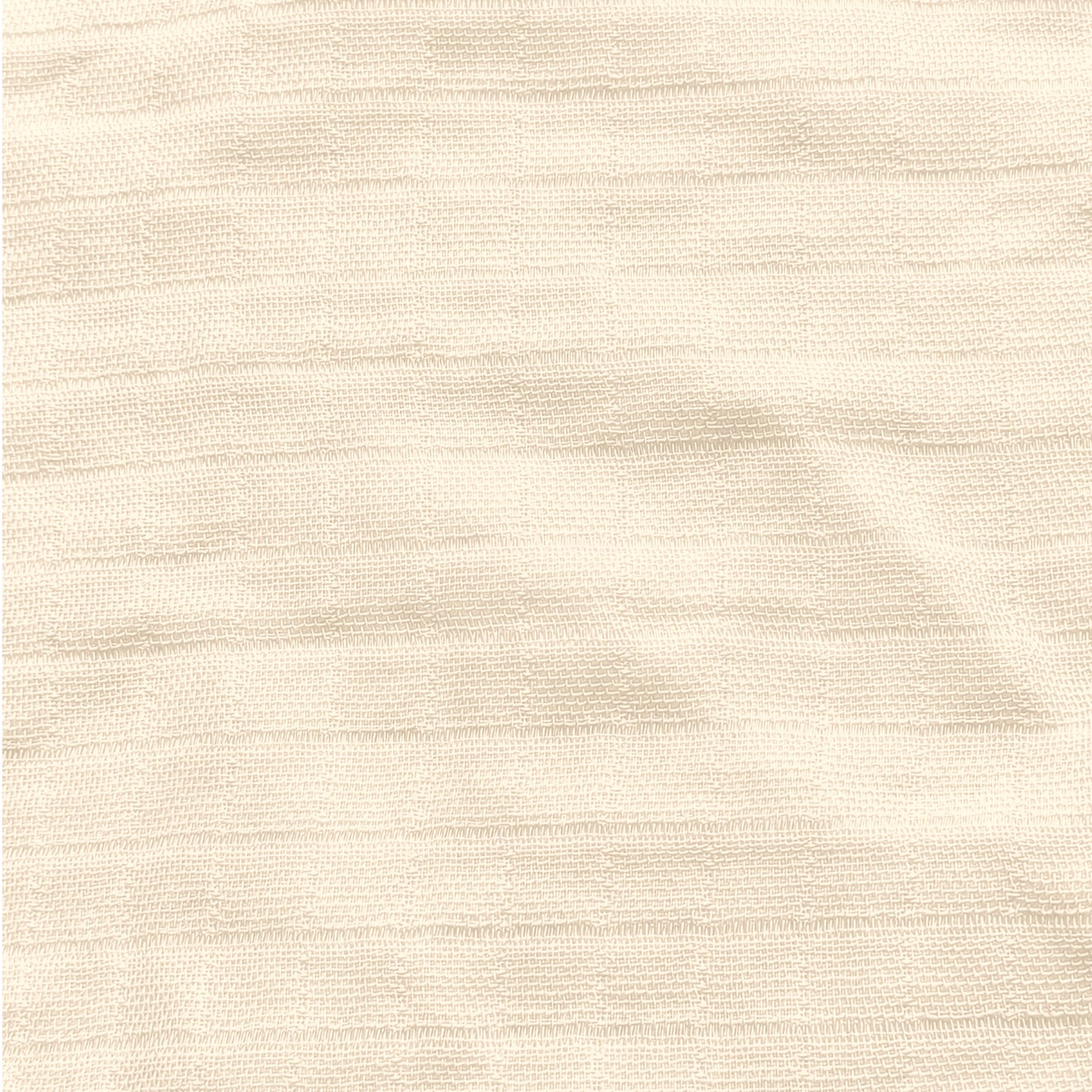 Close-up of Newton Baby Breathable, Organic Cotton Sheets (2-pack) in beige, featuring a subtle horizontal stripe texture with slight wrinkles and a soft, woven look.