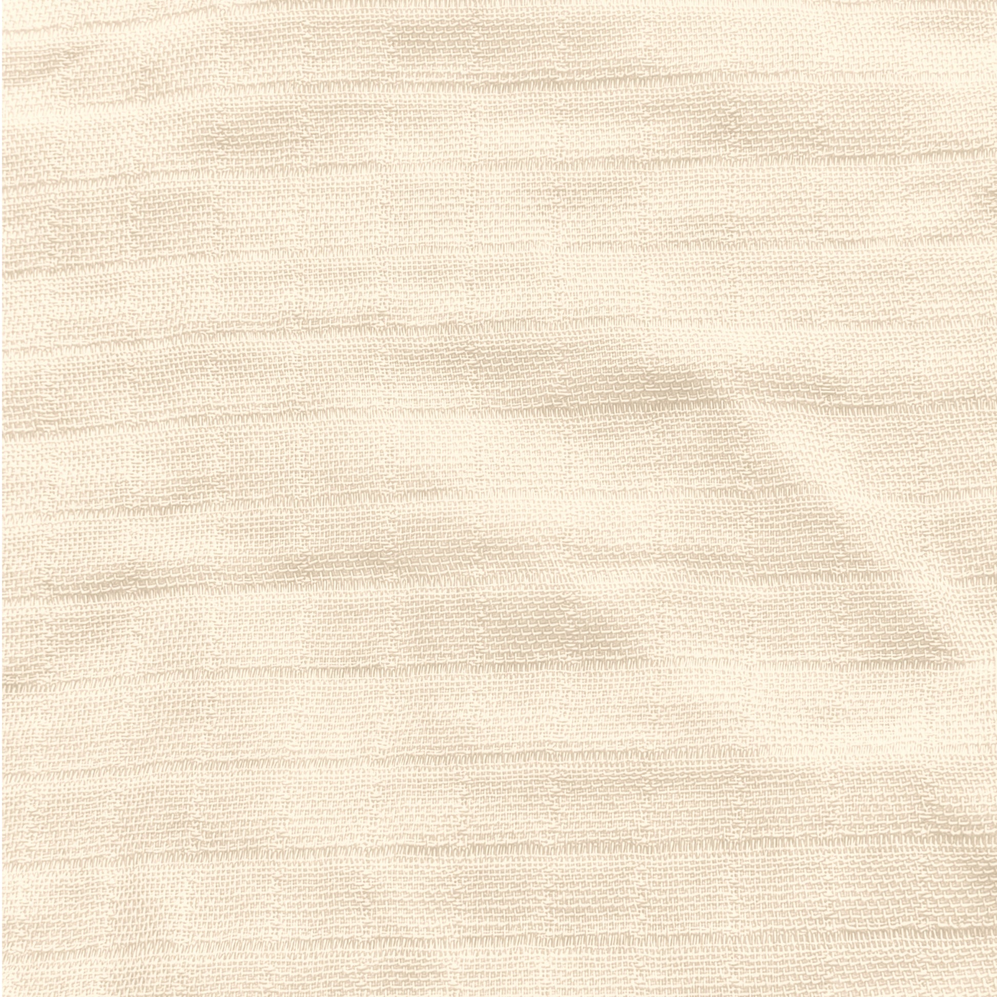Close-up of Newton Baby Breathable, Organic Cotton Sheets (2-pack) in beige, featuring a subtle horizontal stripe texture with slight wrinkles and a soft, woven look.