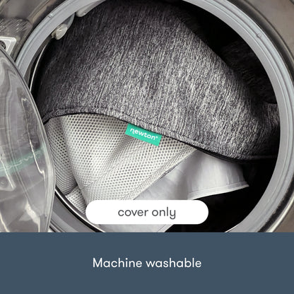 Newton pet bed cover in washing machine with text "cover only"