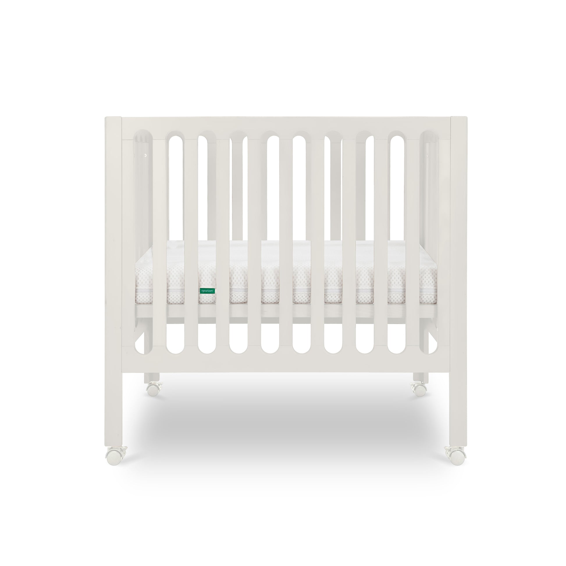 White crib with a visible brand logo on a white background. 999-8430-WRW