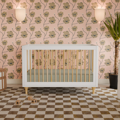 Modern nursery featuring the Babyletto Lolly Convertible Crib . 999-8502-WHN