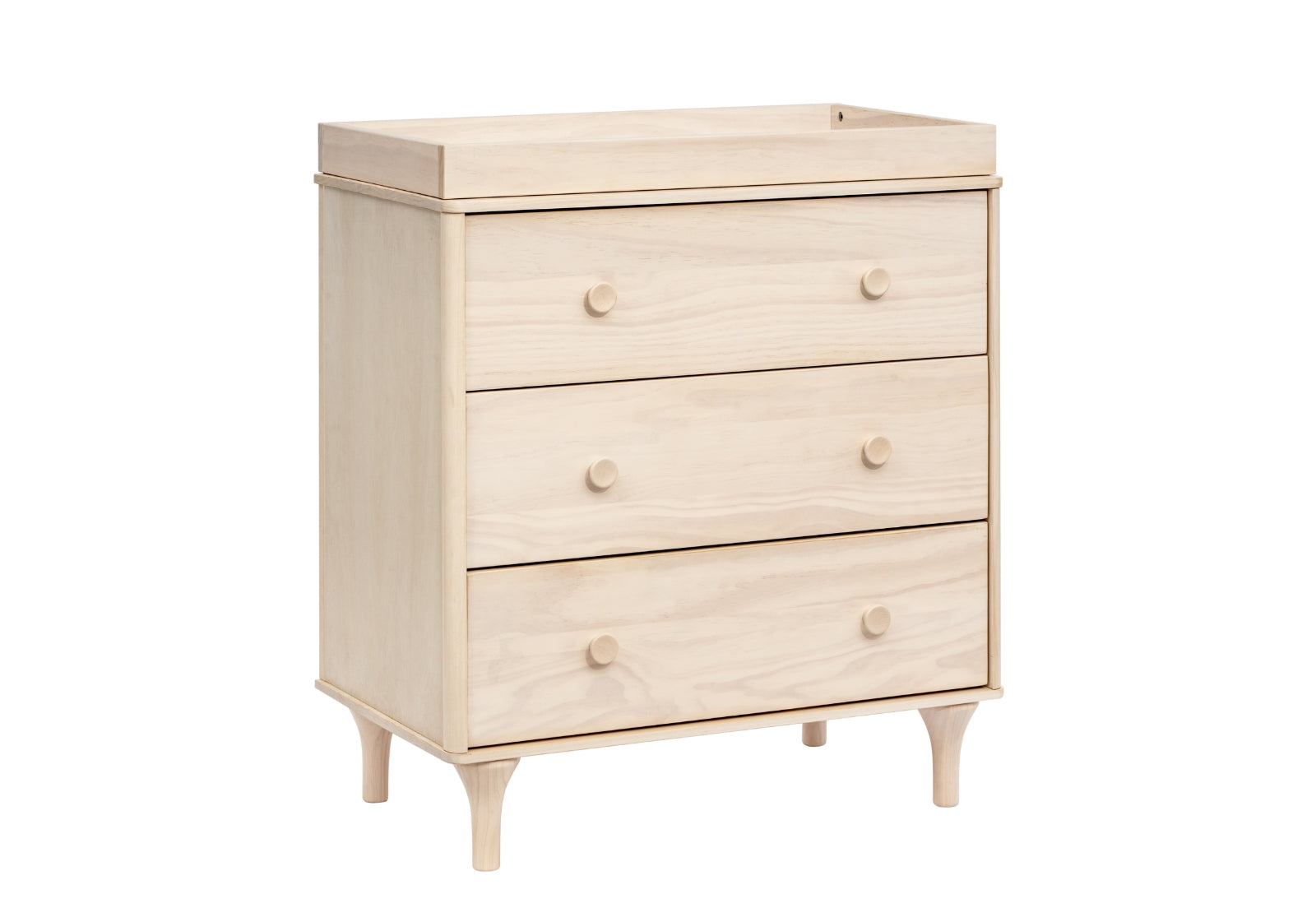 Light wooden nursery dresser with four drawers on elegant legs. 999-8602-WNA