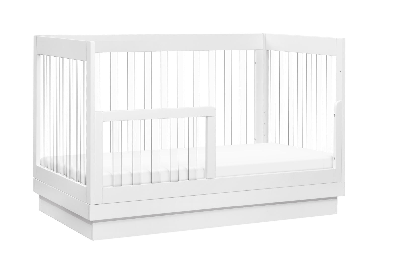 White modern crib isolated on a white background.