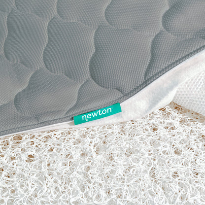 close up of newton mattress cover and innovative newton wovenaire core