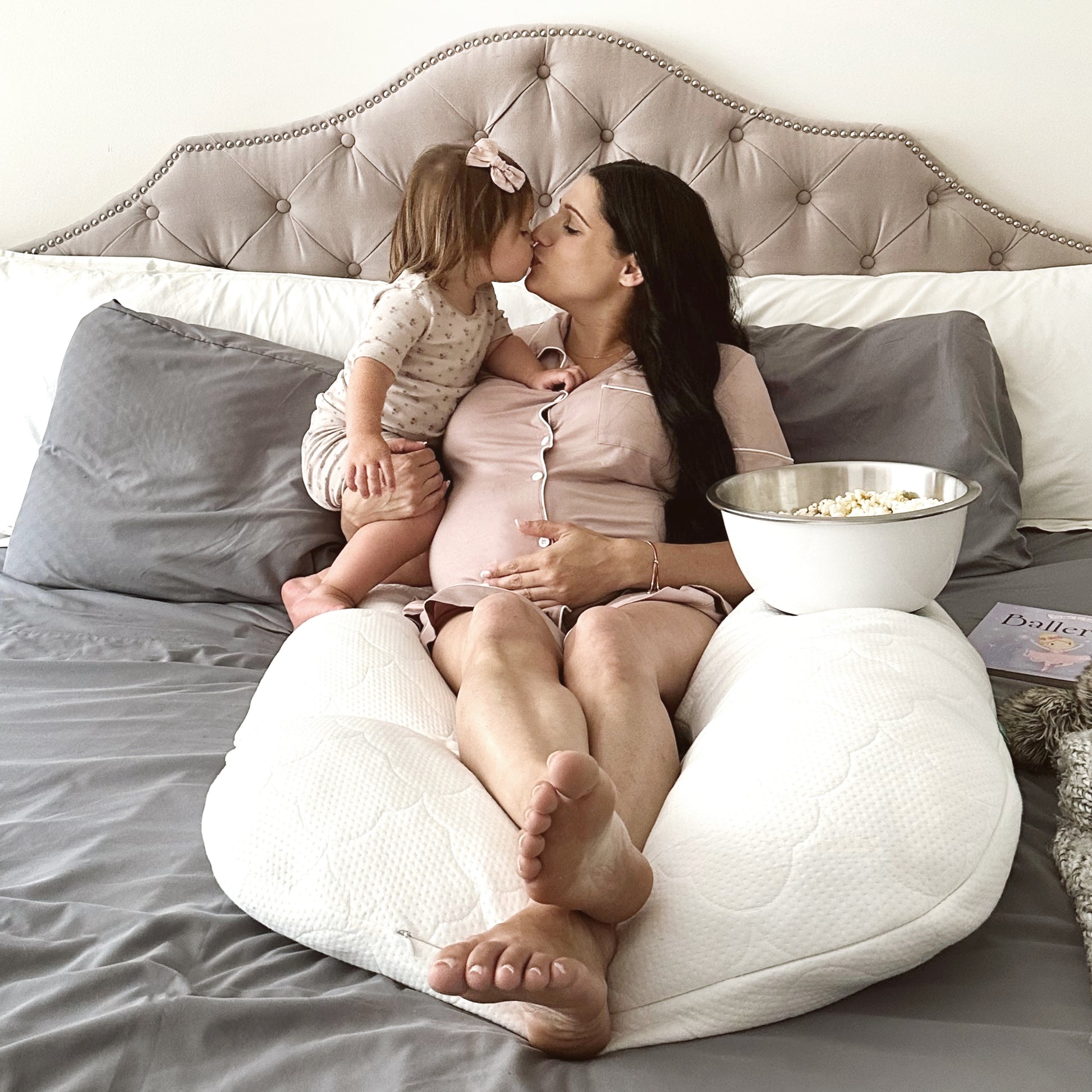 summer infant maternity pillow Newton Baby New and Improved Premium Pregnancy Maternity Pillow with Organic Cotton, 50% More Memory Foam and Fiber Clusters for