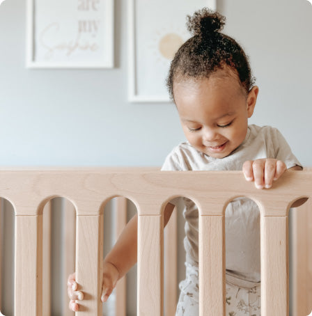 Stylish, sustainable cribs designed to pair perfectly with our award-winning mattresses.