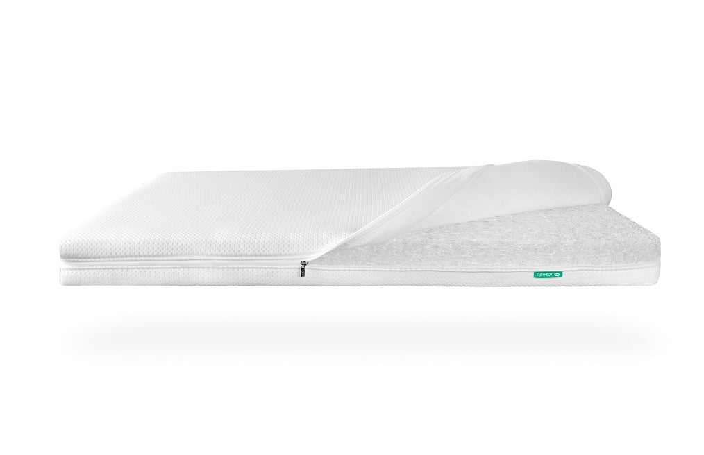 White mattress unzipped showing core